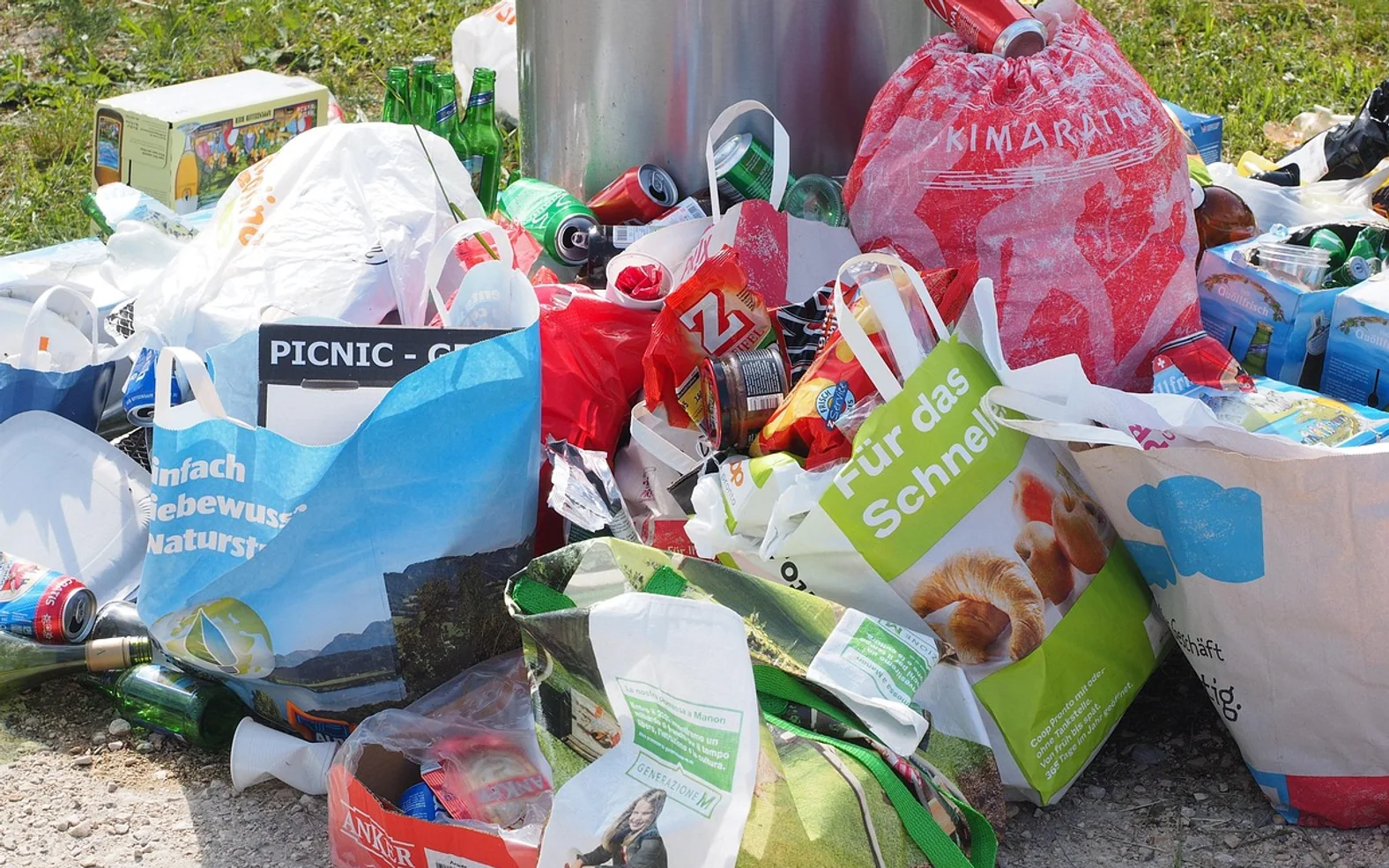 Garbage, environmental pollution and waste