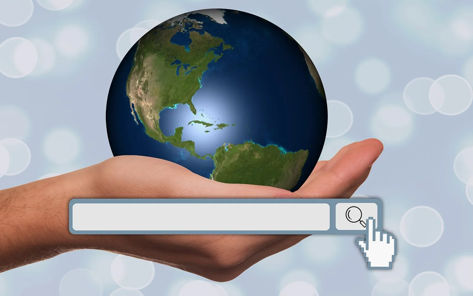 Hand, keep and globe
