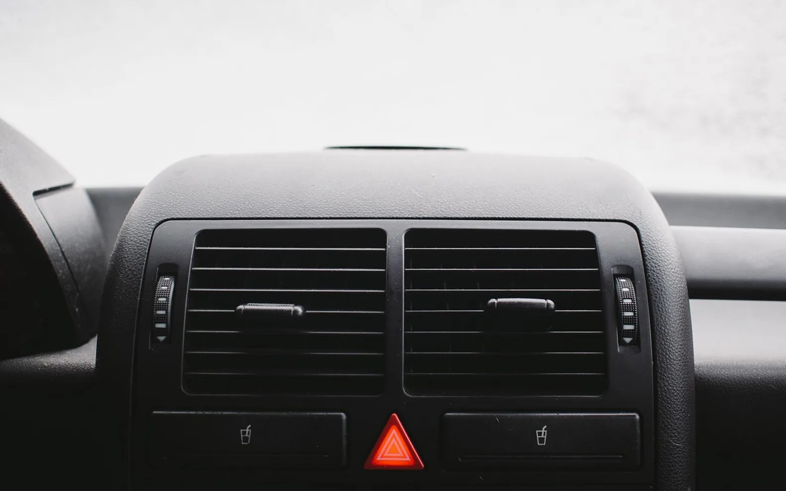 Car, dashboard and windshield